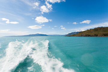 Navigation on Argentino lake, Patagonia landscape, Argentina