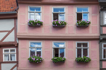 Fototapeta na wymiar Fachwerkhausfassaden, Quedlinburg