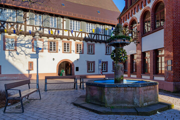 Cityscape of Alpirsbach in Black Forest, Germany - obrazy, fototapety, plakaty