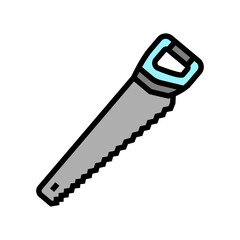 saw equipment color icon vector. saw equipment sign. isolated symbol illustration