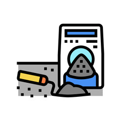 cement package color icon vector. cement package sign. isolated symbol illustration