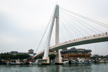 The Lover's Bridge at Tamsui District in New Taipei, Taiwan