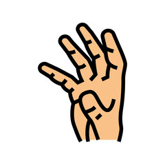 Obraz premium palm of hand color icon vector. palm of hand sign. isolated symbol illustration