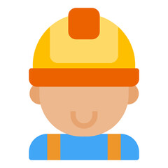 worker work people avatar with construction cap for safety working 