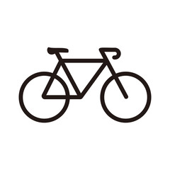 bicycle icon vector on white background