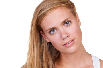 The embodiment of natural beauty. Closeup portrait of a beautiful young woman.