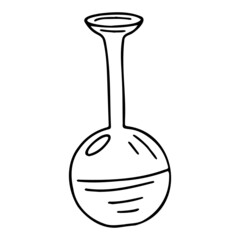 Doodle icon ampoules of a medicinal product, bottle, bottle, injections