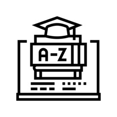 education english line icon vector. education english sign. isolated contour symbol black illustration
