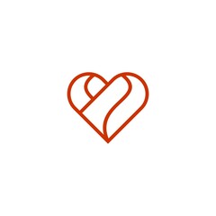 heart logo with  line art inspiration
