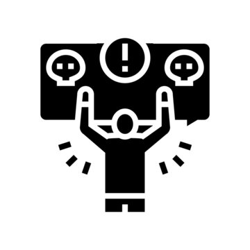 hate crimes glyph icon vector. hate crimes sign. isolated contour symbol black illustration