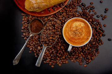 Coffee Black Background