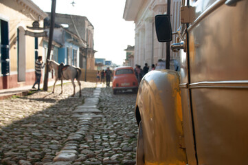 A classic car in the streets of Cuba