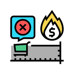 core inflation color icon vector. core inflation sign. isolated symbol illustration