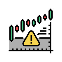 stagflation online market color icon vector. stagflation online market sign. isolated symbol illustration