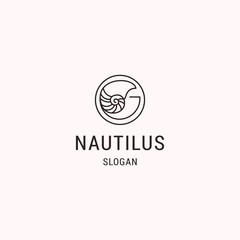 Letter g nautilus logo icon design template