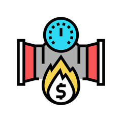 oil asset inflation color icon vector. oil asset inflation sign. isolated symbol illustration