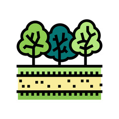 park nature color icon vector. park nature sign. isolated symbol illustration