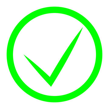 Checkmark right icon. Tick icon. Checkmark icon. Checkbox icon. Vector illustration. stock image.