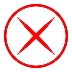 Modern cross in a circle. Cross symbol. Tick icon. Vector illustration. stock image. 