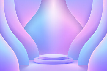 abstract pastel podium display background for your product presentation, or product display pedestal
