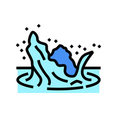 water splash color icon vector. water splash sign. isolated symbol illustration