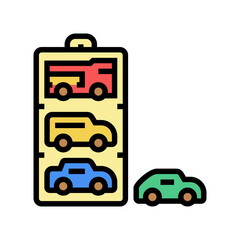 car wooden toy color icon vector. car wooden toy sign. isolated symbol illustration