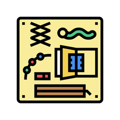 busy board color icon vector. busy board sign. isolated symbol illustration