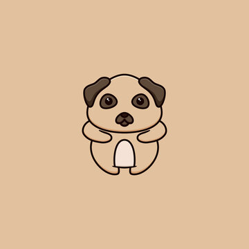 Cute Pug Dog Sublimation Design