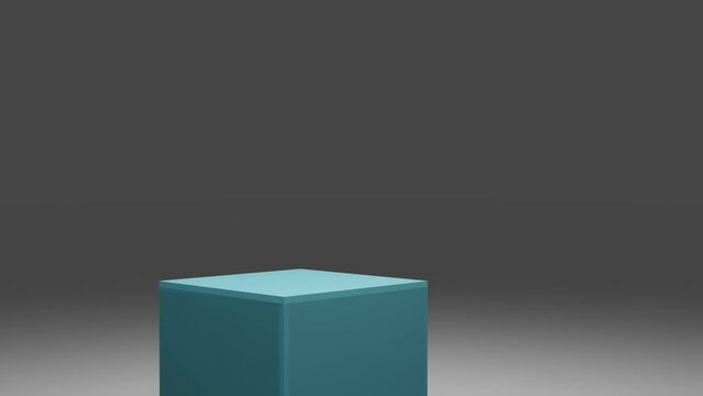 箱　単体　3DCG　アニメーション　立体　モーショングラフィックス

