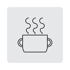 Modern flat cup icon on white background. Food illustration. Vector illustration. stock image. 