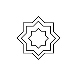 Octagonal symbol or pattern with oltline