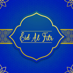 Vector banner for the greetings of social media for Eid al-Fitr, Muslim holidays 