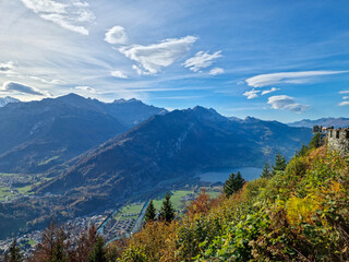 Landscape with mountains and clouds