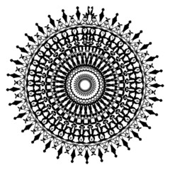 black arabic mandala eps vector hd  print background