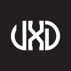UXD letter logo design on black background. UXD creative initials letter logo concept. UXD letter design.
