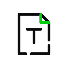 Text edit and type format tool icon. Pixel perfect, editable stroke minimal icon
