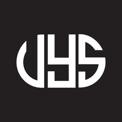 Fototapeta premium UYS letter logo design on black background. UYS creative initials letter logo concept. UYS letter design.