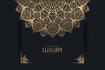 Luxury ornamental mandala background design in golden color 