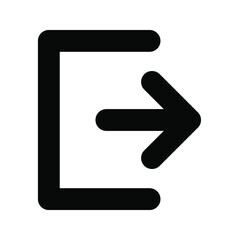 Logout icon. exit sign. vector illustration