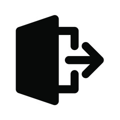 Logout icon. exit sign. vector illustration