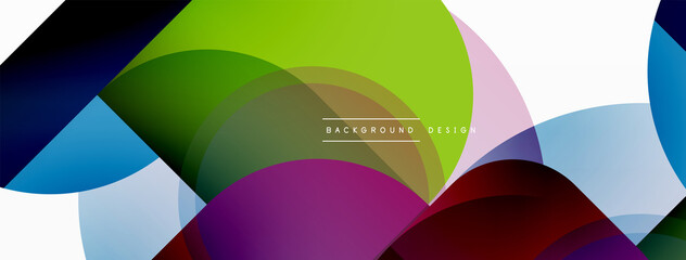 Round triangle shapes lines and circles. Geometric vector illustration for wallpaper banner background or landing page