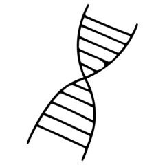 Doodle DNA thread icon, human genome, medical symbol