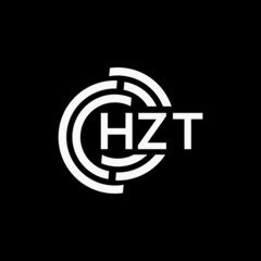 HZT letter logo design on black background. HZT creative initials letter logo concept. HZT letter design.