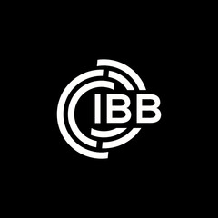 IBB letter logo design on black background. IBB creative initials letter logo concept. IBB letter design.