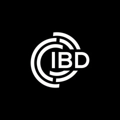 IBD letter logo design on black background. IBD creative initials letter logo concept. IBD letter design.