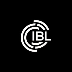 IBL letter logo design on black background. IBL creative initials letter logo concept. IBL letter design.
