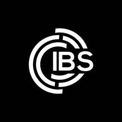 IBS letter logo design on black background. IBS creative initials letter logo concept. IBS letter design.