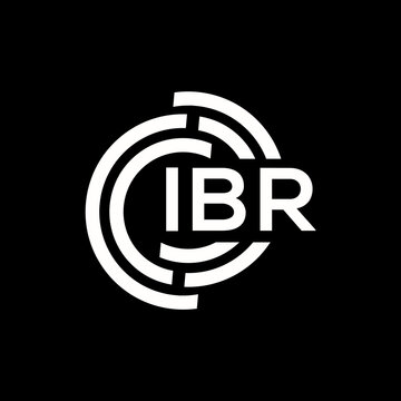 IBR letter logo design on black background. IBR creative initials letter logo concept. IBR letter design.