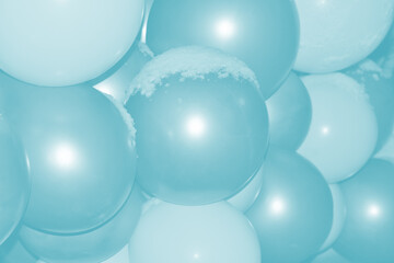 Abstract blue balloons background
