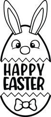 easter egg bunny with bow tie | happy easter